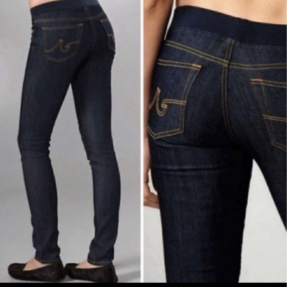AG Adriano Goldschmied The Tights Skinny Pull-On Jeans Blue Stretch Women NWT 31